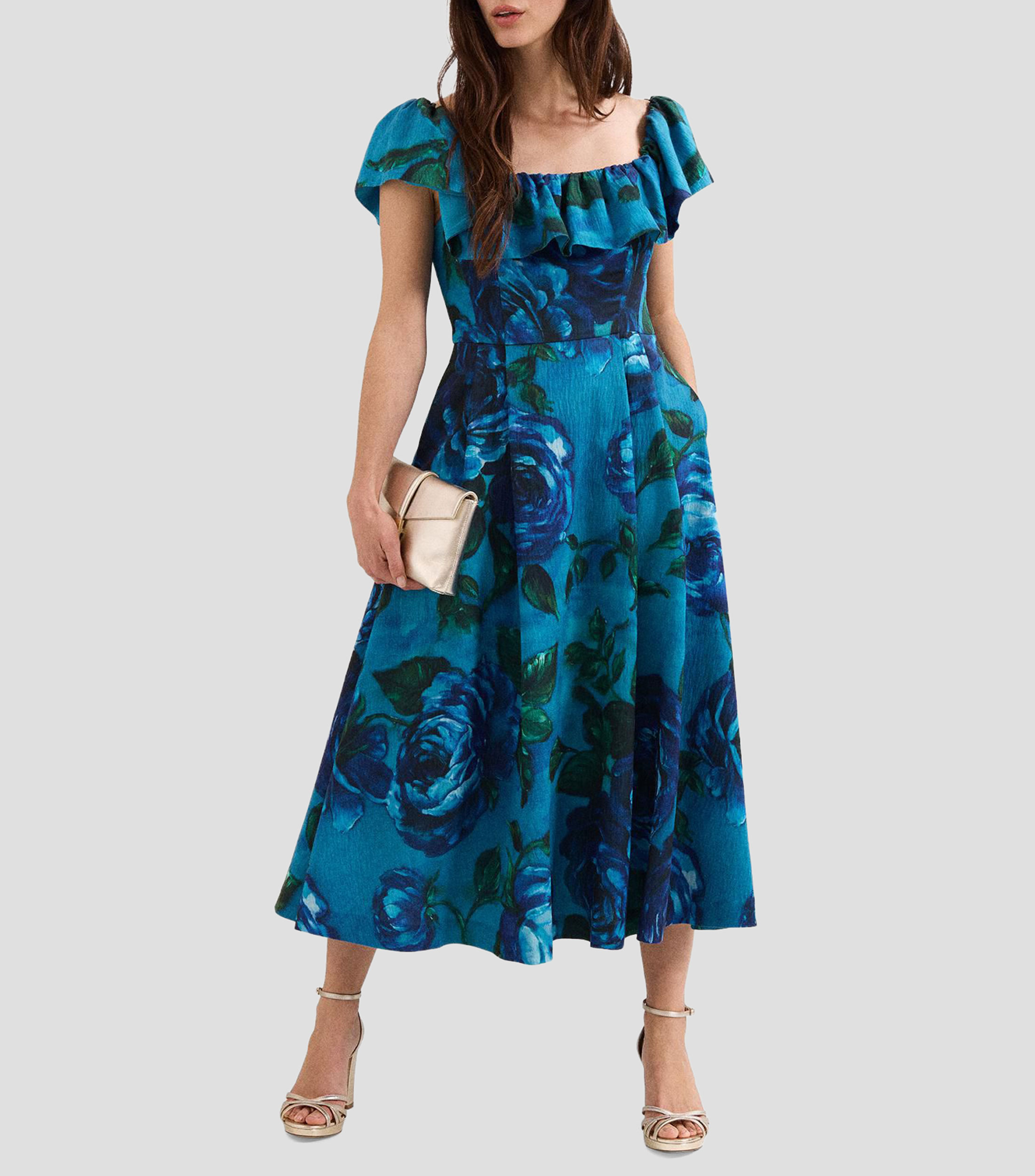 Vestido midi estampado Brianne Mujer